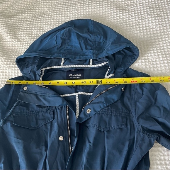 Madewell Hooded Fielder Anorak Jacket Coat in Navy Size Small - Picture 15 of 16